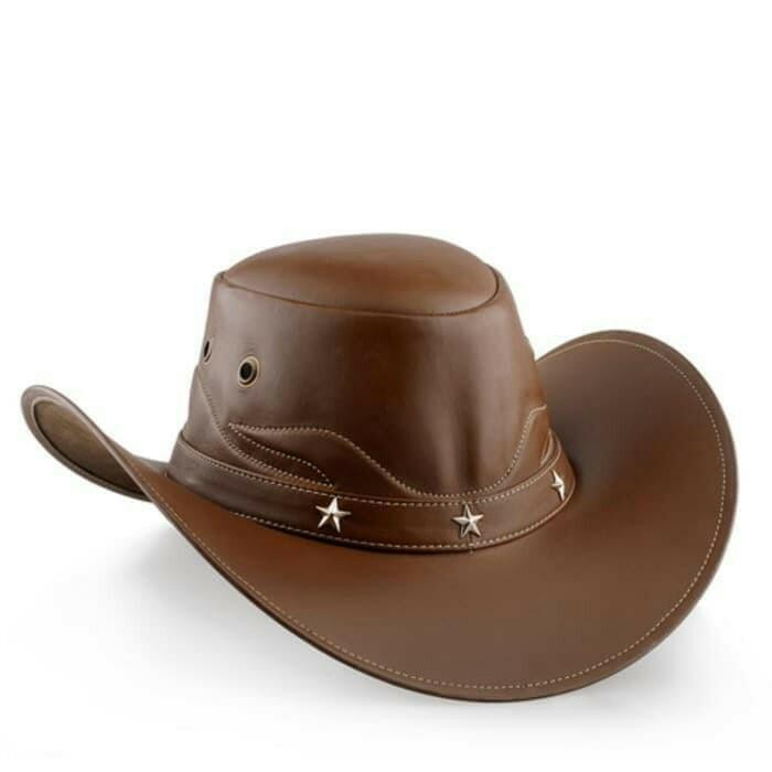 Topi Cowboy Coboy Coboi Koboy Koboi Kulit sapi Asli Garut/Topi Murah