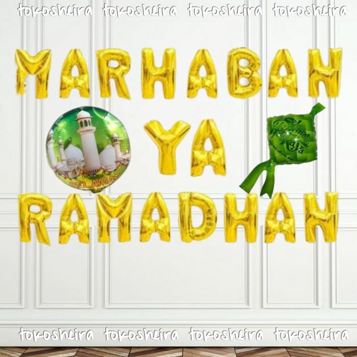 

Terlaris Balon Marhaban Ya Ramadhan Set Balon Idul Fitri Ramadan Eid Mubarak SALE