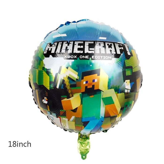

Terlaris Balon Foil Desain Minecraft Ukuran 18 Inch/dekorasi ulang tahun/games SALE