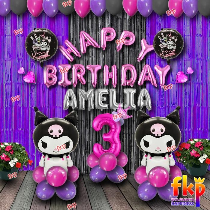 

Terlaris FKP Set balon Sanrio / Hello Kitty / Cinnamoroll / Kuromi / Kuromi SALE