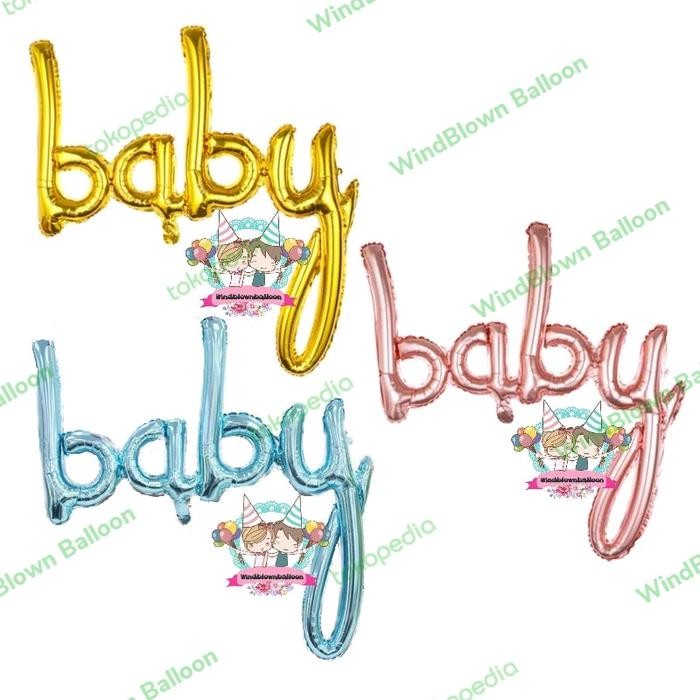 

Terlaris Windblown Balloon Foil Latin Letter Baby Shower Boy Girl Newborn SALE