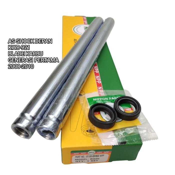 As Shock Depan 1 Pasang + Seal Blade Karbu 110 Old 2008-2010 Generasi Pertama Kwb 61100-Kwb00 Ori