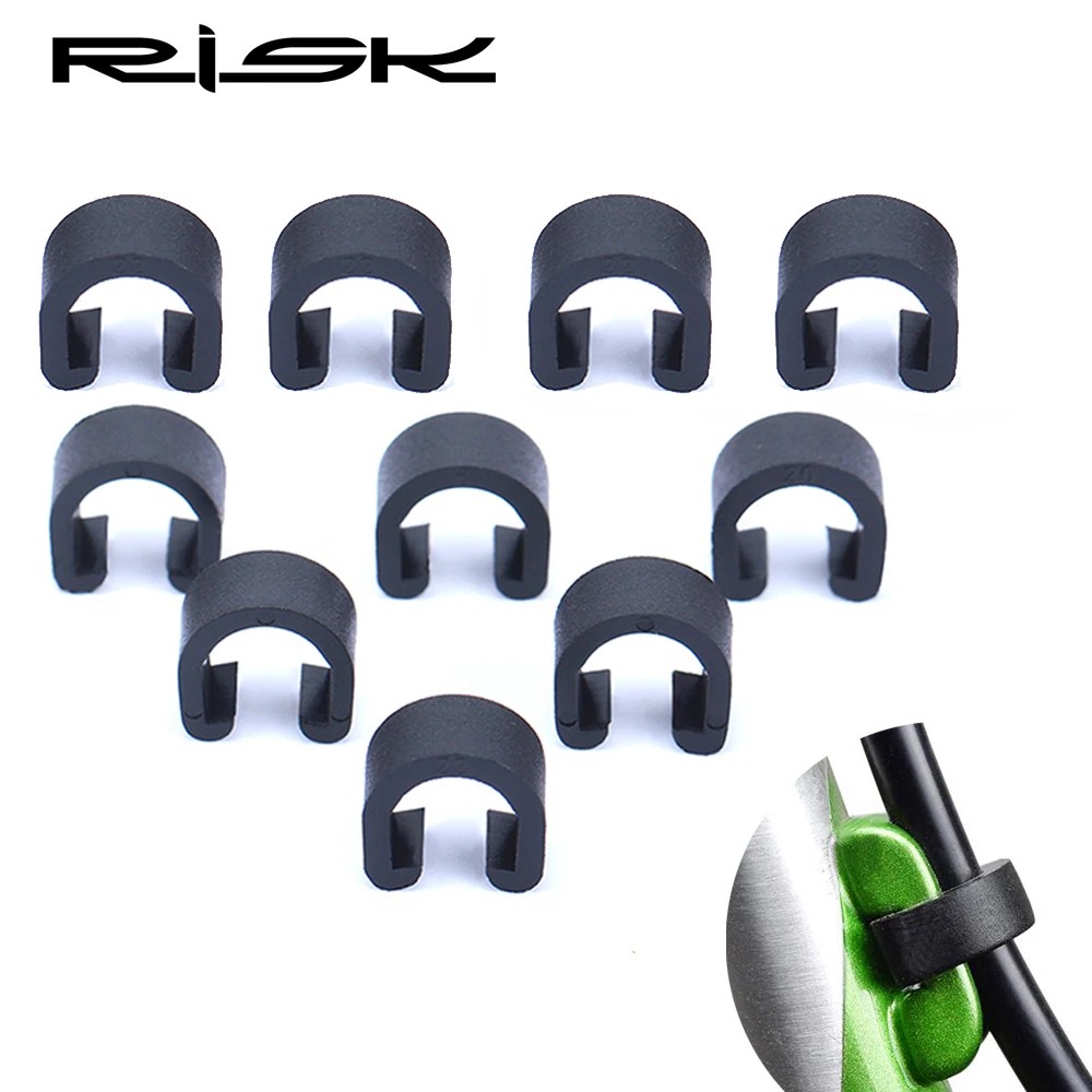 IMPORT 10/20/30pcs Plastic Bicycle Cable Clamps C Clips Housing Hose Guide for Brake Derailleur