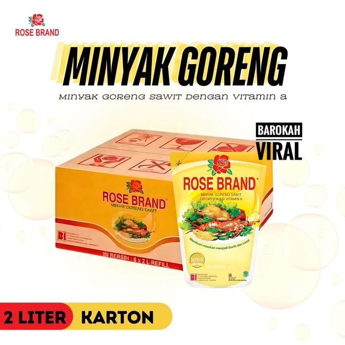 

MINYAK GORENG ROSE BRAND 2 LITER 1 Dus(6pcs) Oil