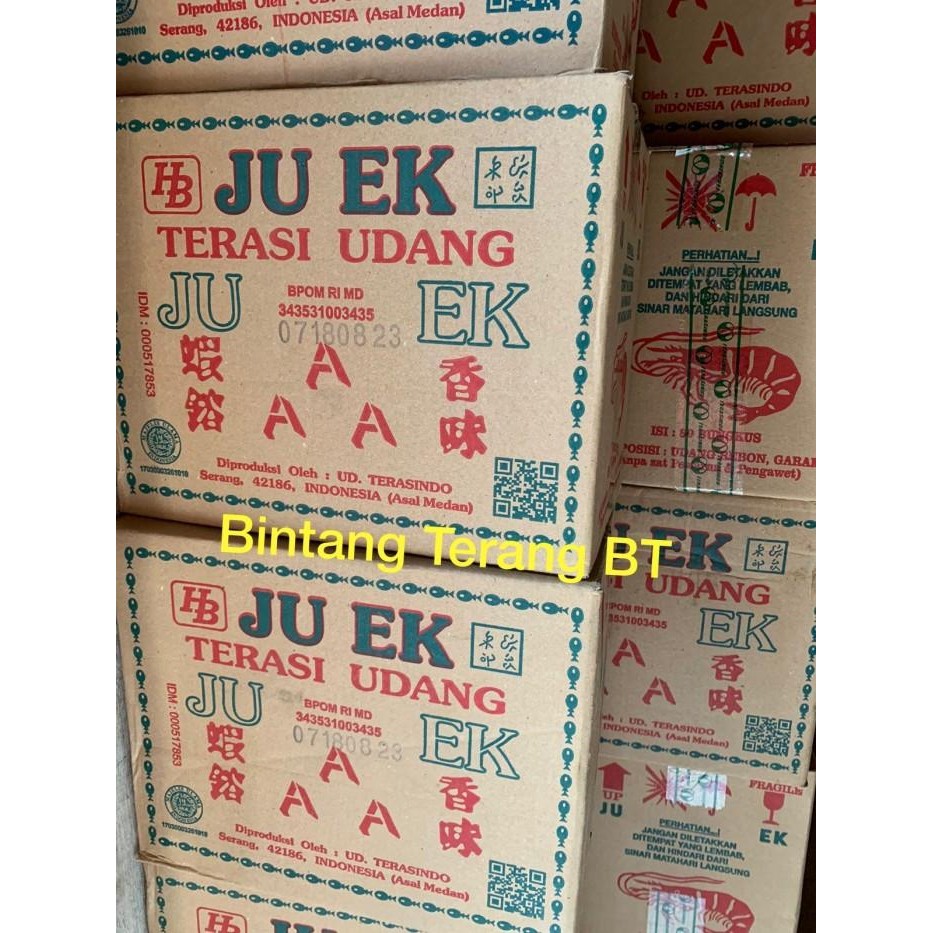 

Terasi Udang Juek JU EK Cap AAA 1 Dus Karton 80 pcs Trasi Asli Medan [kargo]