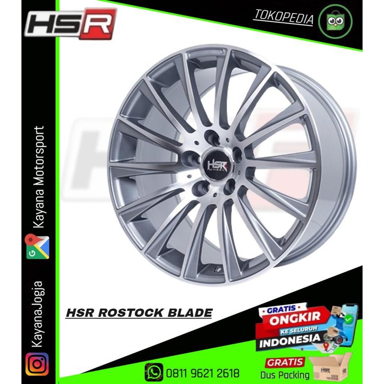 Ready Stok Velg Mobil Racing ROSTOCK 7DS 72023 HSR Ring 18 ( Wheelskingdom )