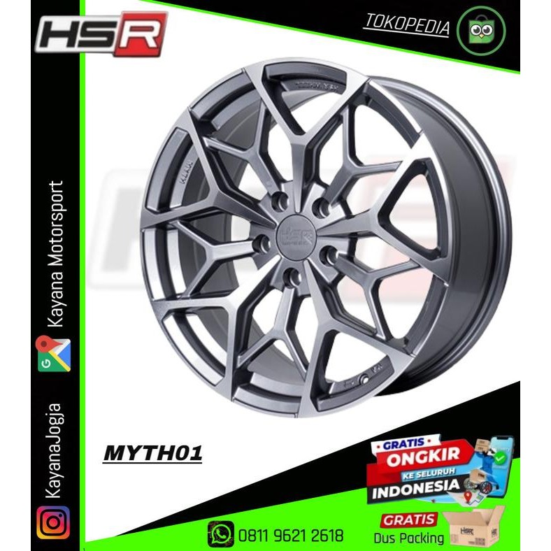 Ready Stok Velg Mobil Murah Ring 18 HSR MYTH01 R18 Original HSR Black Red