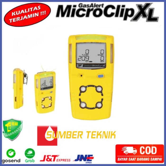 Detector Gas Microlip XL Original BW Sensor Gas CO O2 H2S Combustible