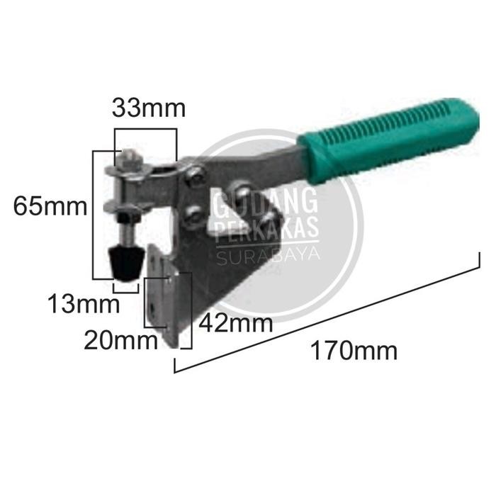 horizontal toggle clamp TCH-921 280kg horisontal klem toggle clamping