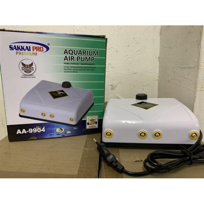 AIRPUMP AQUARIUM AERATOR 4 LUBANG SAKKAI PRO AA 9904