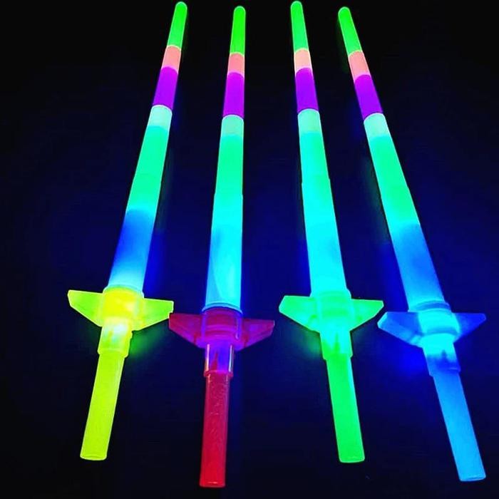 Mainan Pedang-Pedangan Led, Led Sword Toys Pedang Lampu Anak Mainan Anak Pedang Pedangan Plastik Ada