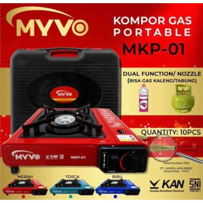 MYVO KOMPOR PORTABLE KOMPOR GAS PORTABLE 2IN1 MYVO KODE 1424