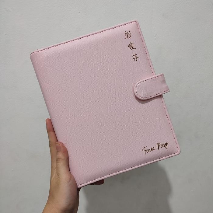 

[bisa custom] binder kulit a5 bisa custom nama/ binder a5 custom nama kode 645