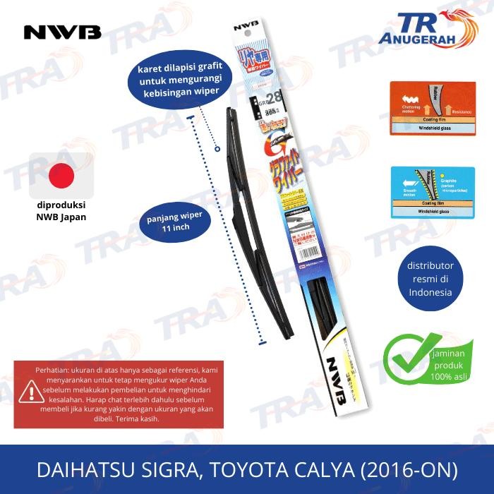 WIPER BELAKANG NWB JAPAN 11 INCH CALYA, SIGRA, RAIZE, ROCKY