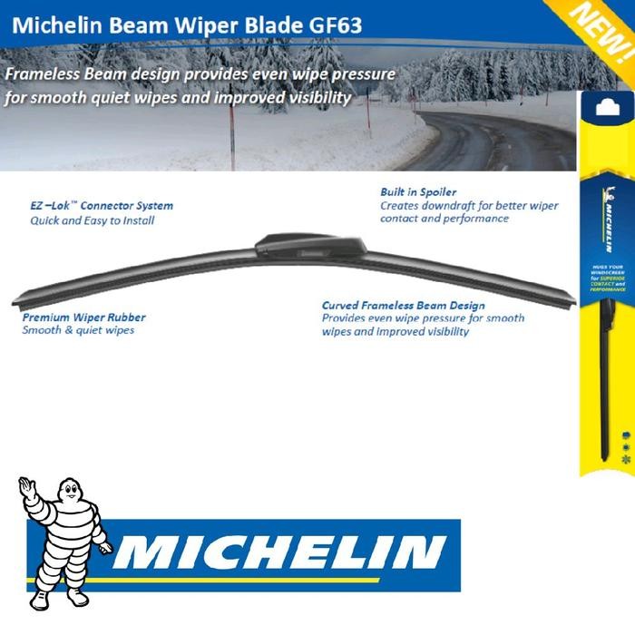 MICHELIN FRAMELESS WIPER GF63 FOR JAZZ GK5 ( WIPER SET ISI 2 )