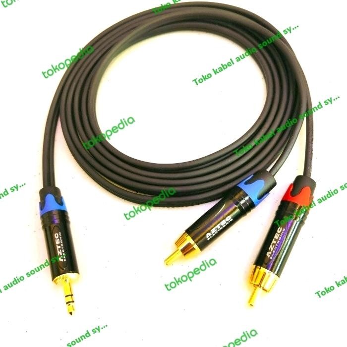 kabel Jack 3.5mm to 2 rca - 1 meter ~ Mogami 2947