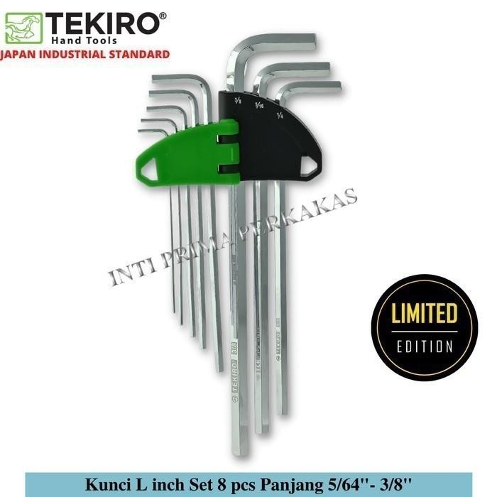 Ready Kunci L Set Tekiro inci Set Panjang 8 pcs inc Hex Key Long