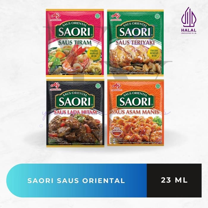 

[Satuan] Saori Saus Tiram / Teriyaki / Asam Manis / Lada Hitam Sachet