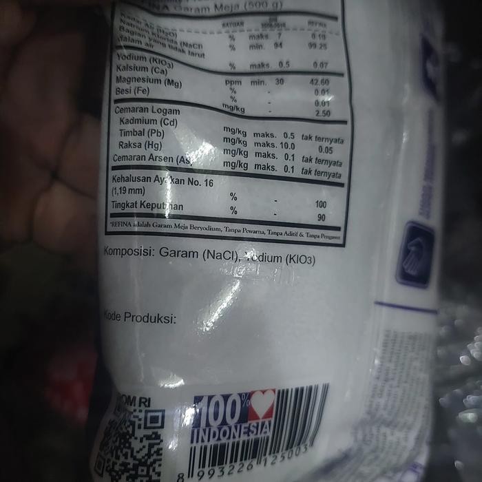 

Garam Meja Refina Beryodium 500 Gram