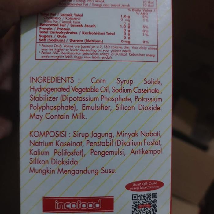 

Max Creamer Non Dairy Creamer Krimer Refill 500 Gram