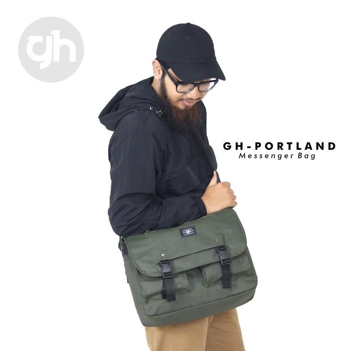 

HN195 GH-Bag Tas Slempang Laptop PORTLAND Messenger Bag Anti Air Waterproof CUCI GUDANG