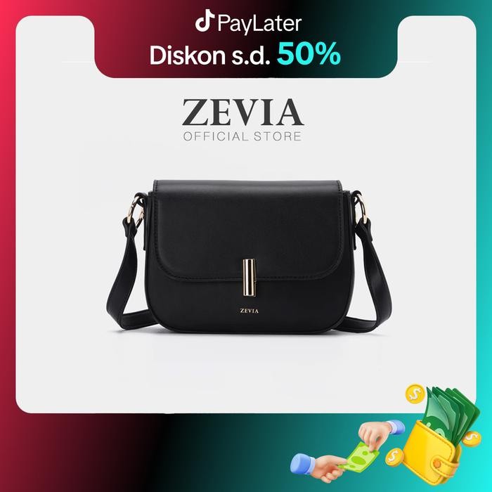 

ZC300 ZEVIA Avya Bag Sling Bag Tas Wanita Elegan Shoulder Bag Kulit Hitam Selempang HEMAT