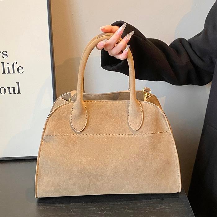 2023 Luxury Margaux 15 Suede Handbags Large Capacity Senior The Tote Bags Ladies High Quality Retro