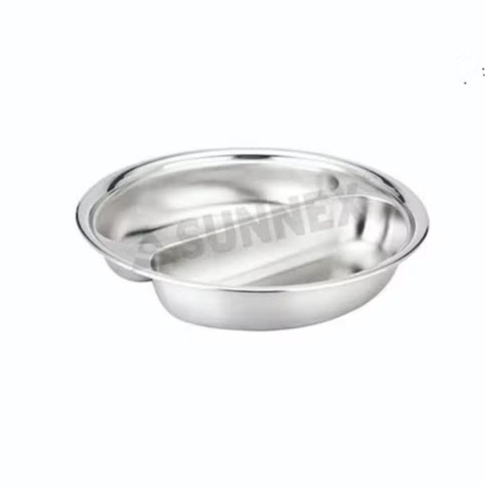 Food Pan Gastronom Stainless Steel Bulat Bersekat Untuk Sunnex 6,8 L