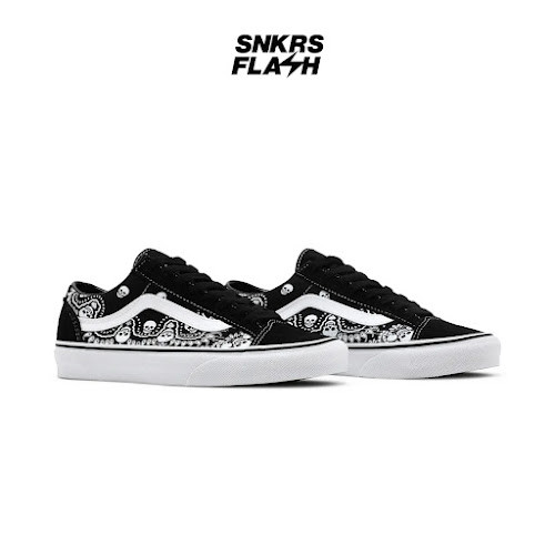VANS STYLE 36 BANDANA BLACK TRUE WHITE Sepatu Sneakers Unisex - VN0A54F6D9S