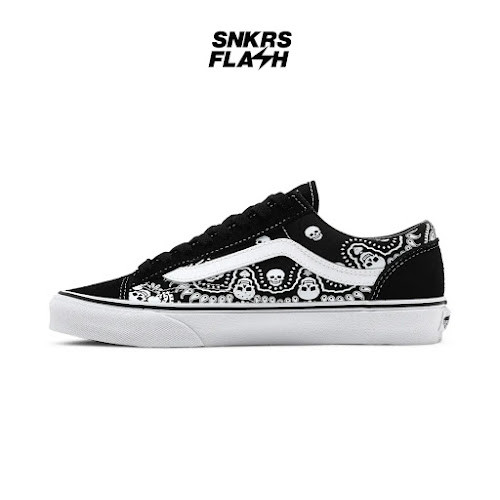 VANS STYLE 36 BANDANA BLACK TRUE WHITE Sepatu Sneakers Unisex - VN0A54F6D9S