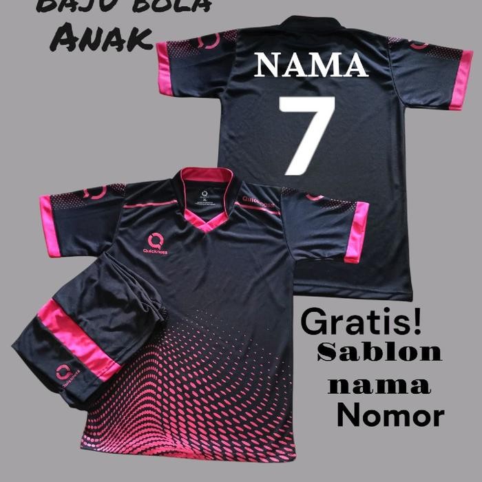 Specs League - 1 Set Baju Bola Anak Junior Futsal Sport - Gratis Sablon Nama & Nomor Punggung -