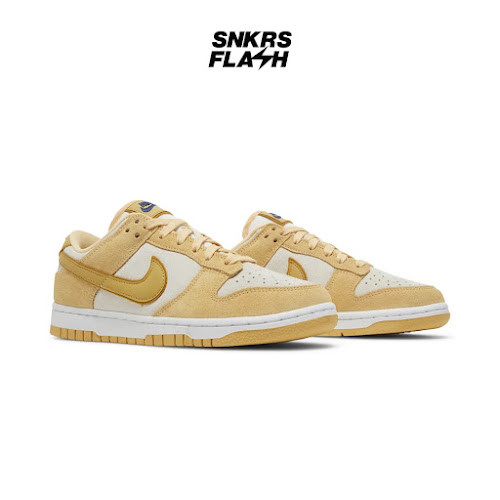 NIKE DUNK LOW LX CELESTIAL GOLD SUEDE Sepatu Sneakers Wanita - DV7411200 - Size 38.5