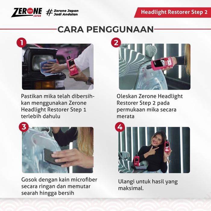 PEMBERSIH KERAK LAMPU HEADLIGHT RESTORE ZERONE