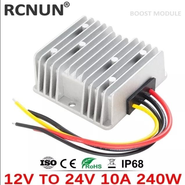 Rcnun Step Up Dc Converter 12V To 24V 10A 240W Boost Regulator, Ready