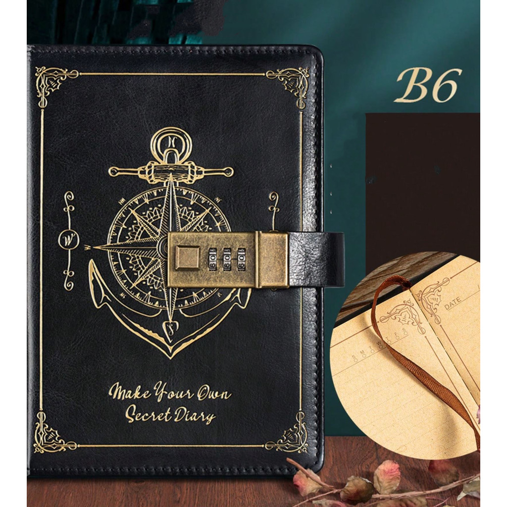 

Toolip Pirates Buku Jurnal Leather Vintage B6 200 Halaman Grid with Lock - INU148
