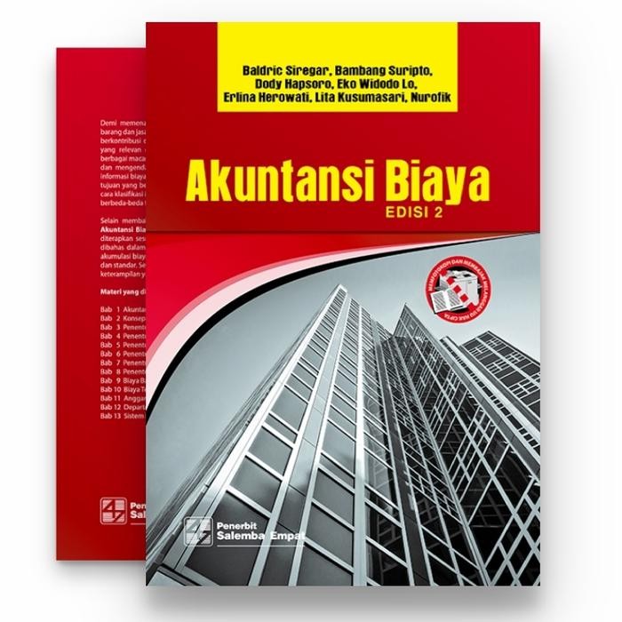 

SALE !!! BUKU AKUNTANSI BIAYA (E2) - BALDRIC SIREGAR ORIGINAL SALEMBA READYY