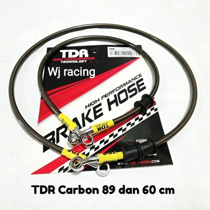 SELANG REM CARBON TDR CB150R SET DEPAN BELAKANG