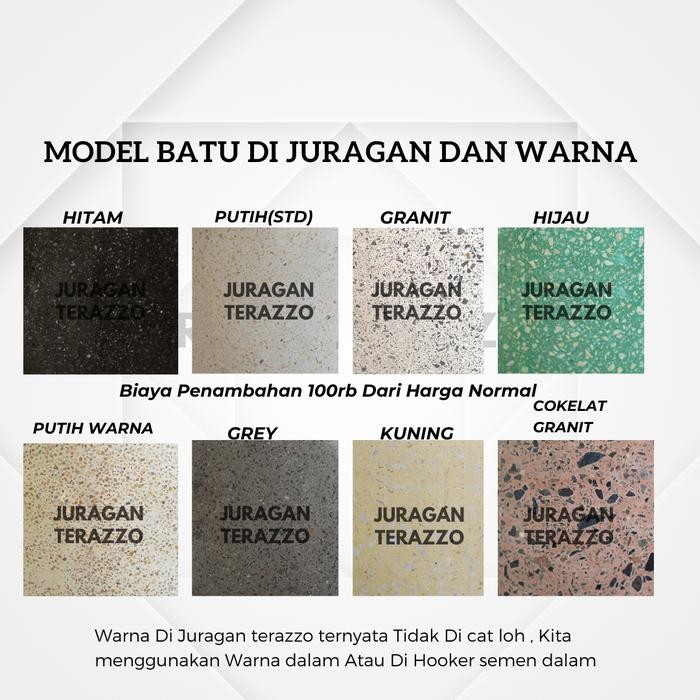 Juragan Terazzo Bak Mandi Teraso Tipe Gelas Batu Hijau Minimalis Marmer