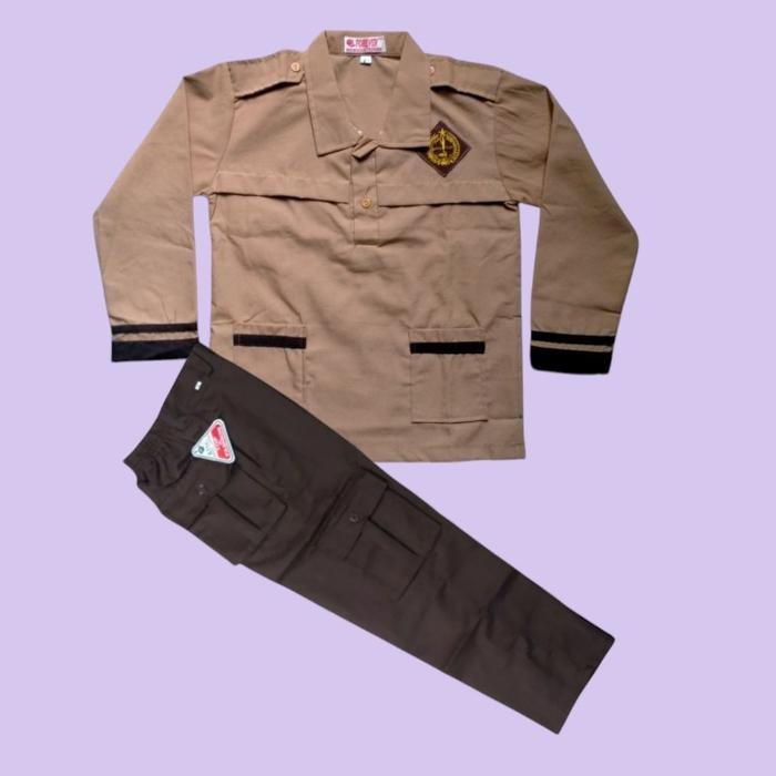 SET SERAGAM PRAMUKA SD BAJU SIAGA DAN CELANA CARGO PDL *