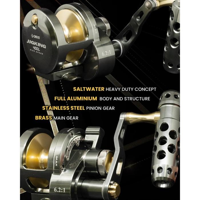 REEL DAIDO JIGKING OVERHEAD HIGHSPEED METAL BODY 200L 300L 400L
