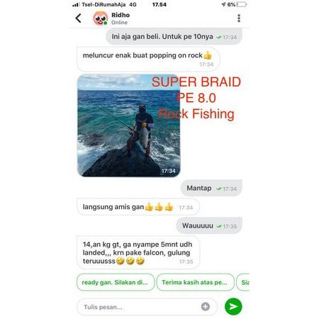 Senar PE FALCON Super Braid X8 -100 meter