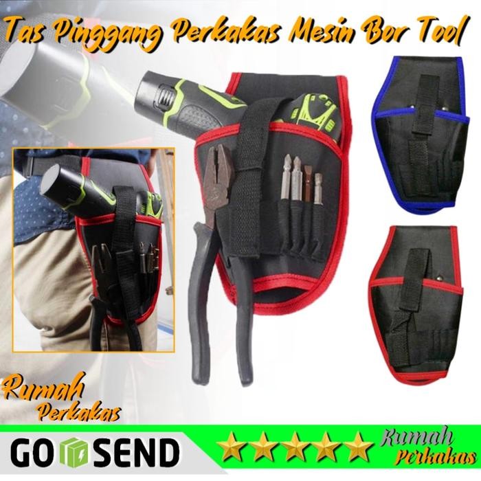 Tas Sabuk Pinggang Penyimpanan Perkakas listrik Mesin Bor Tool Bag