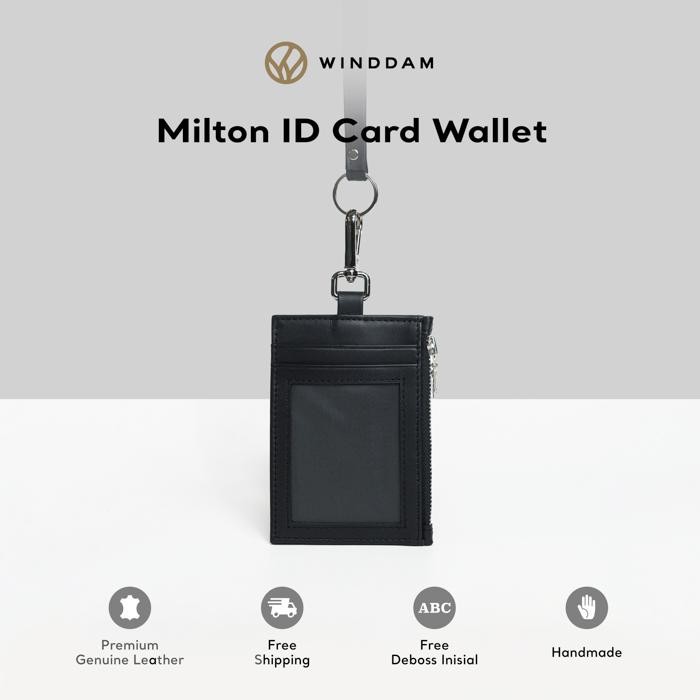 

Winddam - Id Card Holder / Lanyard Dompet Gantung Kulit Asli - Milton