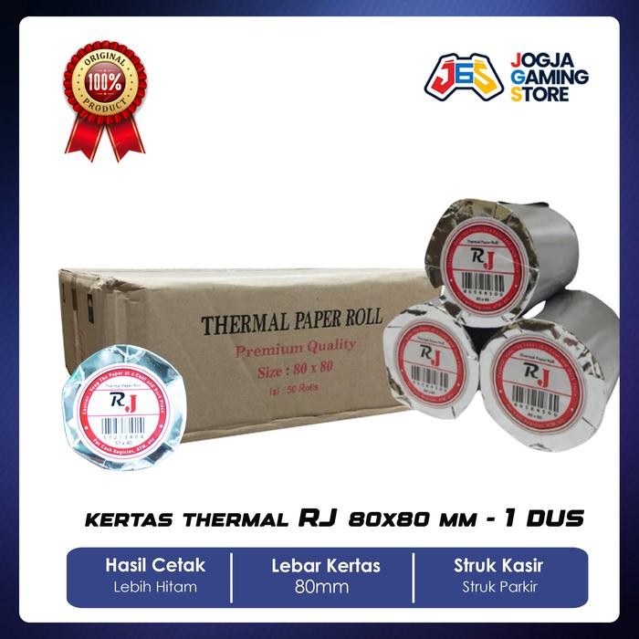 

Kertas Thermal Struk Kasir Karcis Parkir Antrian RJ 80x80 mm - 1 Dus