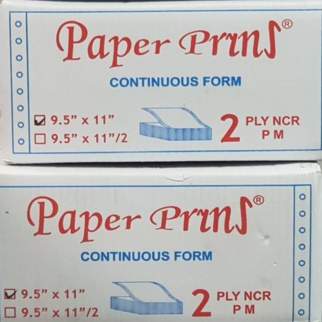 

Kertas Continuous Form Paperpryns 2 PLY NCR PRS 9.5 x 11 Warna Full / Bagi 2