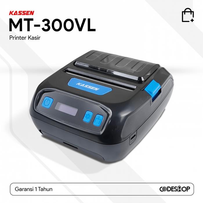 

Kassen MT300VL Printer Portbale 80mm Cetak Ketas Label Kasir Bluetooth