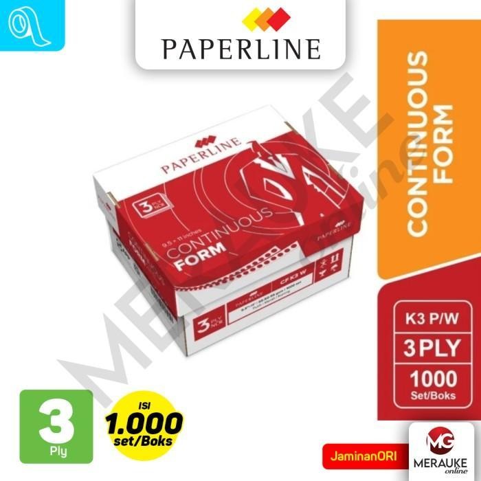 

Continuous Form Paperline 3 Ply K3 P/W (1000 set per Box)