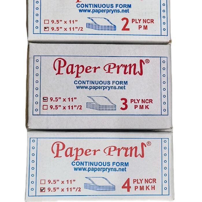 

Kertas Printer Continuous Form 2 Ply, 3 Ply, 4 Ply PAPERPRINS