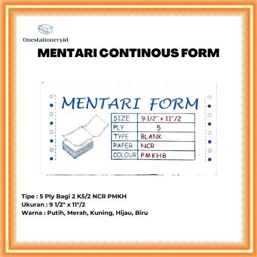 

Kertas Continuous/Continous Form 5ply Bagi 2, 5 Rangkap K5/2 NCR PMKHB