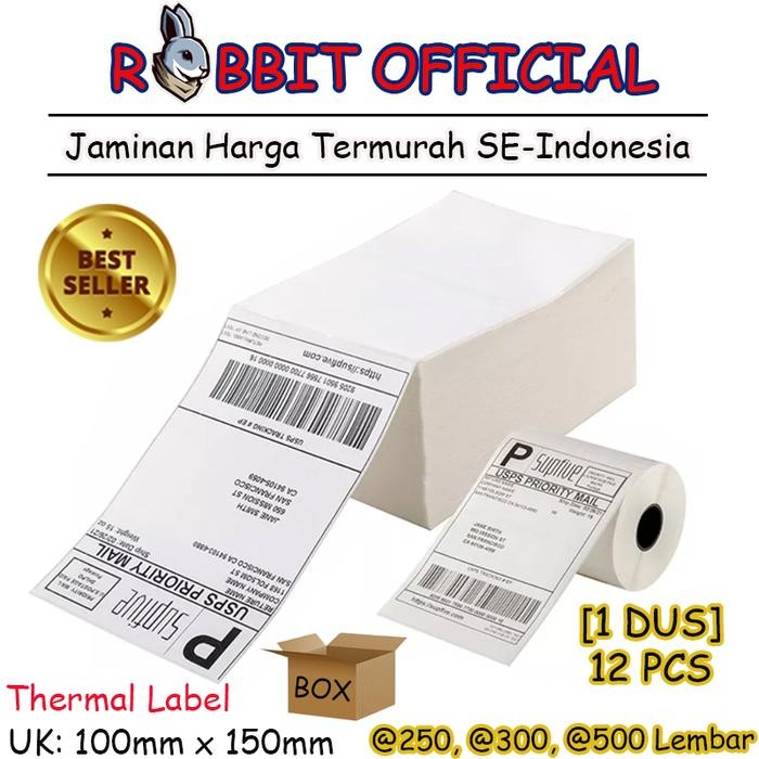 

PROMO 1 BOX, 100 X 150 MM KERTAS STICKER DIRECT THERMAL LABEL BARCODE